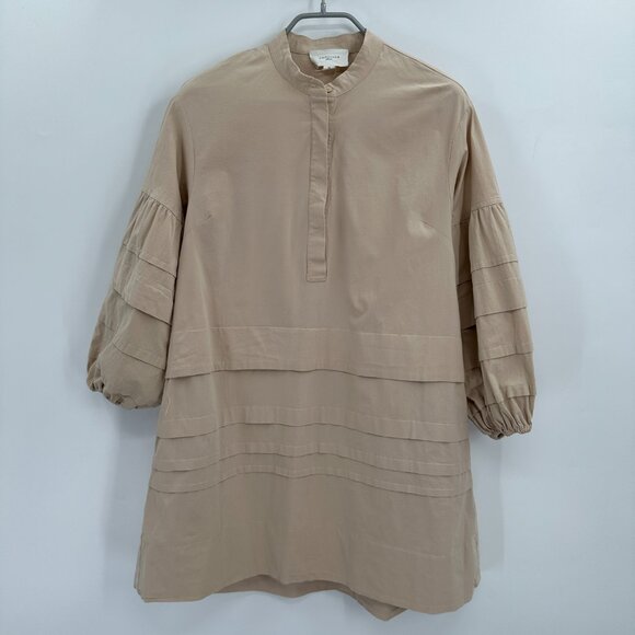 Pomander Place by Tuckernuck Tan Chelsea Dress Shift Mini size M Medium - Picture 1 of 7